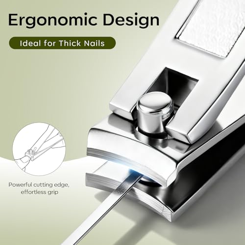 FAMILIFE Manicure Set, L23 11 in 1 Stainless Steel Mens Manicure Kit Leather Pedicure Tools Kit Grooming Kit with Travel Case Box Gift For Father