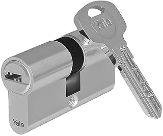 Yale Serie 1000 Europrofil-Zylinder Doppelzylinder mit Not- und Gefahrenfunktion 35/45 mm Satin Nickel: Hoher Schutz, ideal für Haus- und Wohnungstüren, inkl. 5 Schlüssel