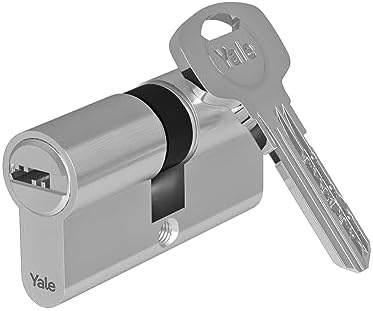 Yale Serie 1000 Europrofil-Zylinder Doppelzylinder mit Not- und Gefahrenfunktion 35/45 mm Satin Nickel: Hoher Schutz, ideal für Haus- und Wohnungstüren, inkl. 5 Schlüssel