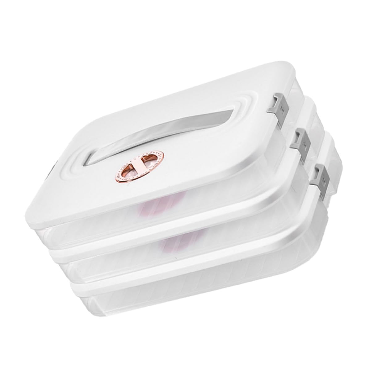 Boîte de Rangement pour Raviolis 3 Couches 28x18x12 Cm Polypropylène Pp Empilable Résistance Quotidienne Usage Réfrigérateur la Cuisine Familiale Stockage Alimentaire Pratique