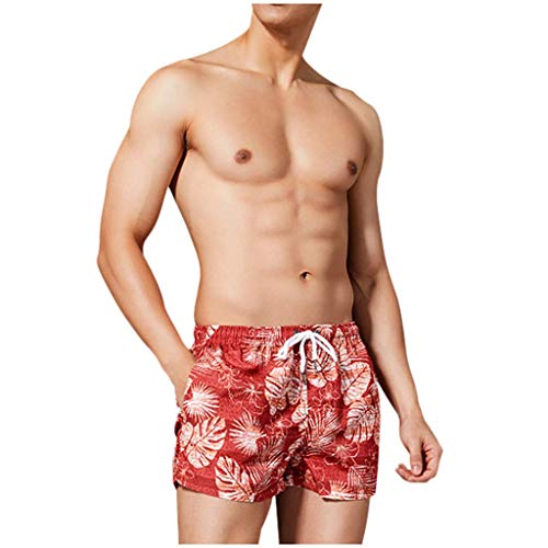 Short de bain homme rouge M anti irritation à séchage ultra rapide