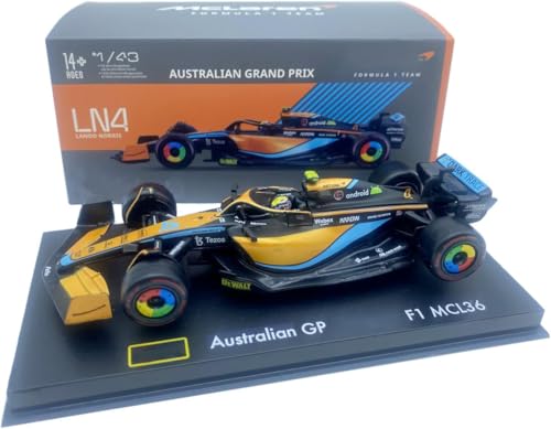 Bburago 1:43 2022 F1MCL36#4 Lando Norris Formula 1