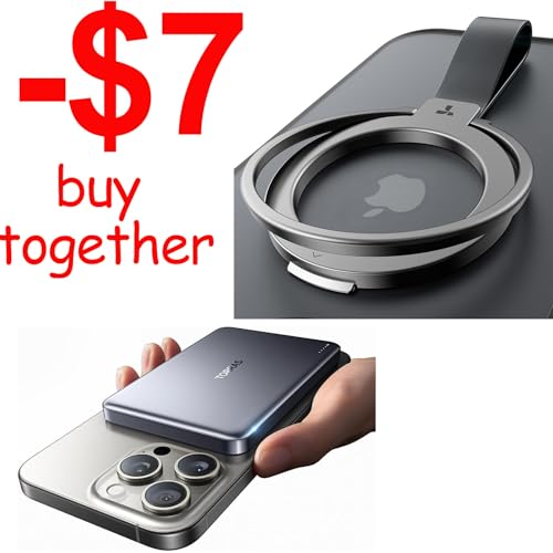 Magnetic Power Bank & Magnetic Phone Grip Ring Holder Kickstand