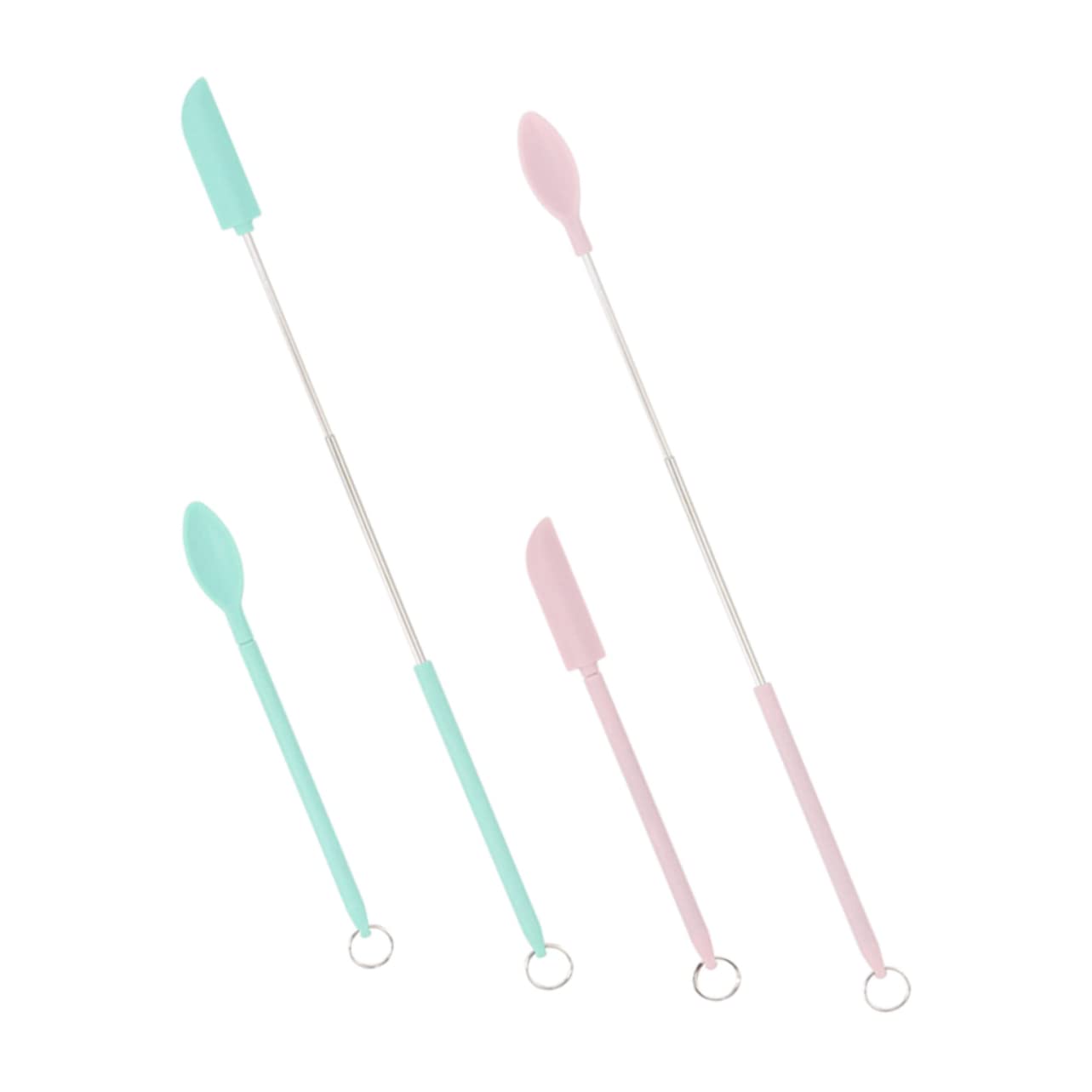 Petit cuillère grattoir silicone Cabilock spatule rétractable fendu mitaines 4 sets