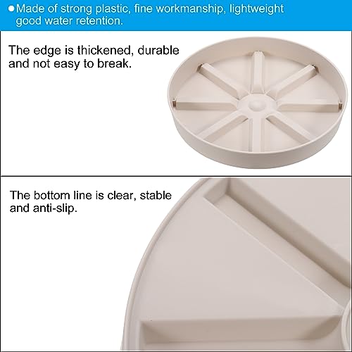 PATIKIL Plant Pot Saucers 7.5 Inch, 6 Pack Plastic Round Plant Pot Thicker Flower Drip Tray for Indoor Outdoor White - Image 4