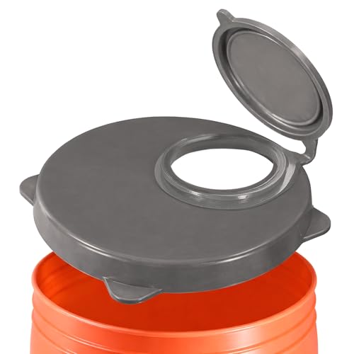 Skywin 5 Gallon Bucket Lid, Seal Lid, Wood Pellet Storage Containers, Bird Seed Container, Lump Charcoal Storage, Weather Resistant Rubber (Bucket Not Included) (Grey)