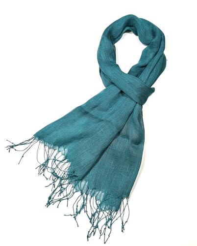 Shanlin Unisex 100% Linen Scarves for Men and Women (71"x22")2