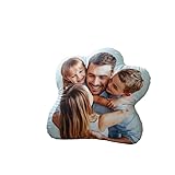 LongGenius Oreiller familial avec image personnalisée - Oreiller personnalisé à faire soi-même, oreillers moches 3D amusants, oreillers en forme