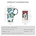 Topadorn Ceramic Mug Cup Travel Coffee Mug with Handle & Lid for Family & Friend, Microwave & Dishwasher Safe, Large Coffee Mug for Men Women Office Work,Flowers-17oz