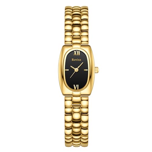 Rovixs Petite Vintage Luxury Women Watch, Japanese Movement, Elegant Retro Ladies Dress Watch, Water Resistant by Rovixs - Used condition - US$13.33