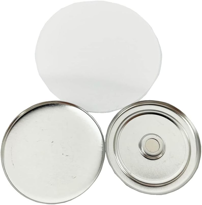 INTBUYING Metal Badges Nd. Button Includes Shell, Mylar, and Nd. Back 100 Sets Per Package Fits 2-1/4" 58mm Professional Button Maker Only (2-1/4" 58mm)
