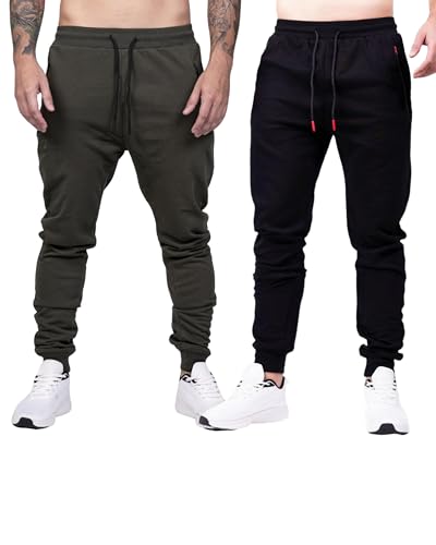 OMRION ACTIVEWEAR Men's Active Premium Quality Workout Joggers, Sweatpants with