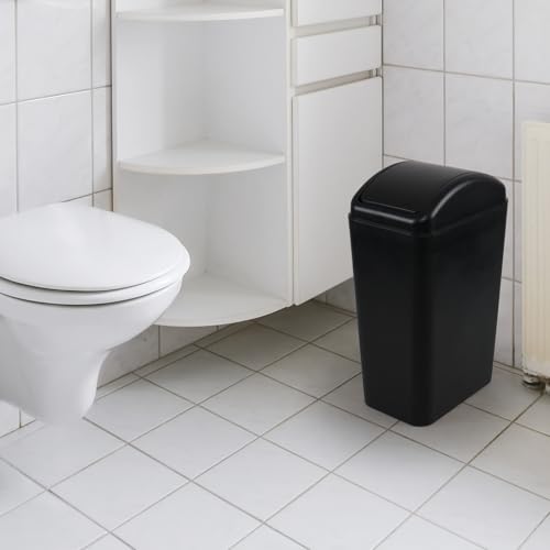 Caneca de basura de plástico con tapa basculante 3.5 galones miniatura 5