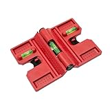 Pfostenwaage – Magnetische Pfostenwaage – Kreuz-Check-Wasserwaagen | Karbonstahl + ABS Faltbares...