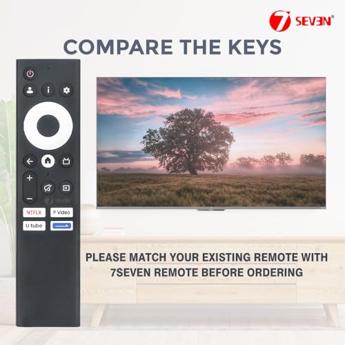 Image of 7SEVEN Compatible with Skyworth Google TV Remote Control Fit for UE7600 | UD7300 | Q6500A | E5500A Series 4K LED QLED FHD UHD Television Non-Voice Command - Match Keys Exactly with Existing Remote
