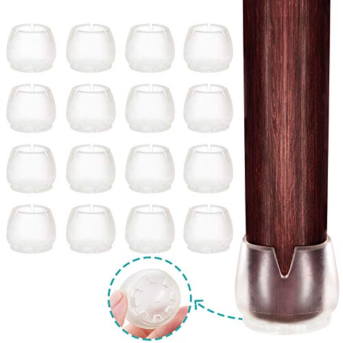 MelonBoat B-RD027 Chair Leg Floor Protectors, Non-Slip Chair Caps Floor Furniture, 16 Pack