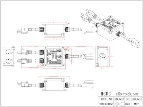 AC120V 15Amp Automatic Transfer Switch ATS