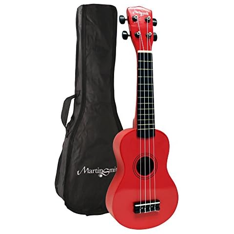 Martin Smith UK-222-RD Soprano Ukulele, Red Cover