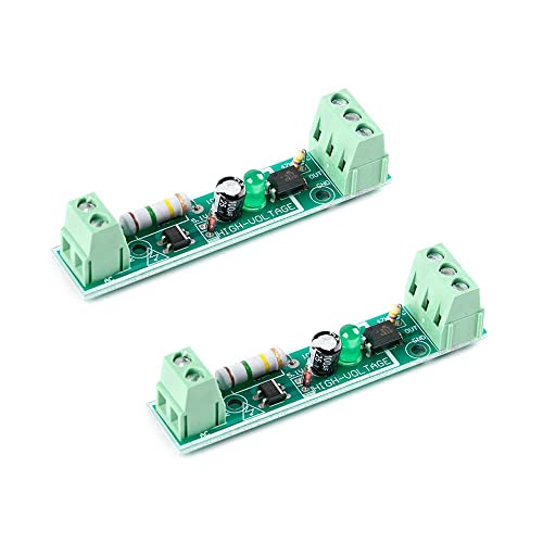 Rakstore 2Pcs 1-Bit Ac 220V Optocoupler Isolation Module 24V Level Voltage Detect Testing Board Module For Plc Microcontroller Ttl Level 3V-5V #TOP12