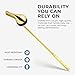 Qualihome Gold Toilet Handle - Front Mount Polished Brass Toilet Flush Handle Lever Replacement - Universal Fit - Durable Design - Easy Installation - Ideal for Most Front Mount Toilets