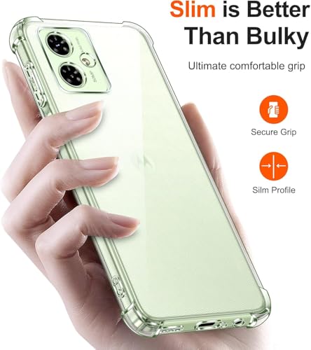 Image of Lustree Motorola G54 / G64 Back Cover Transparent Case | Clear TPU Shockproof Case with Four Corner Protection & Raised Camera Guard | Slim Protective Cover for Moto G54 / G64