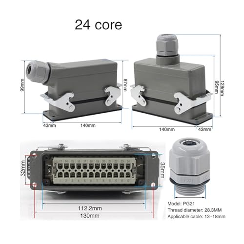 Conector resistente con 10 núcleos y voltaje 500V miniatura 7