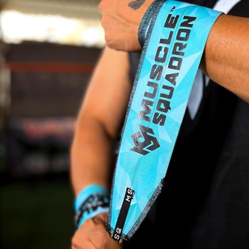 Wrist Wraps for Calisthenics & Weightlifting - Heavy Duty Wrist Support & Stability (Blue Streak)