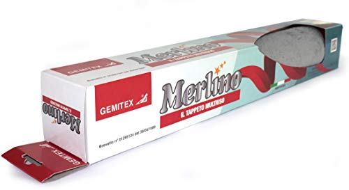 GEMITEX Merino Rug 50 x 80 Blue Ultra Absorbent, Polyester, Light Grey