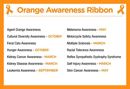 Image of 1 /2 /5 /10 /25 /50pcs Orange Ribbon Awareness Pins for Kidney Cancer, Leukemia, Multiple Sclerosis, Hunger, Gun Violence /Mass Shooting Awareness - Perfect for Support Groups, Gift-Giving, and Fundraisers