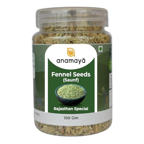Image of Anamaya whole Fennel Seeds, Saunf, 100 gms, Reusable Jar