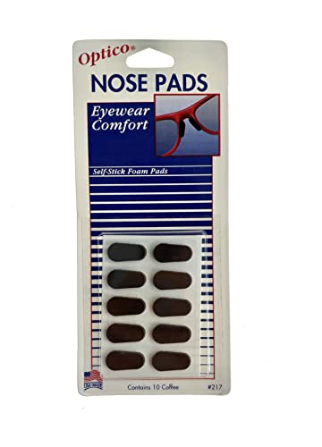 GMS Optical Soft Foam Nose Pads - Coffee Color (10 Count)