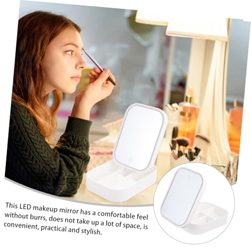 Miroir cosmétique illuminé au design compact et finitions épurées - 8