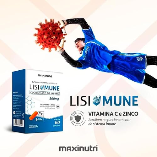 Lisimune Cloridrato de Lisina 500mg com Vitamina C e Zinco 60 Cáps Maxinutri