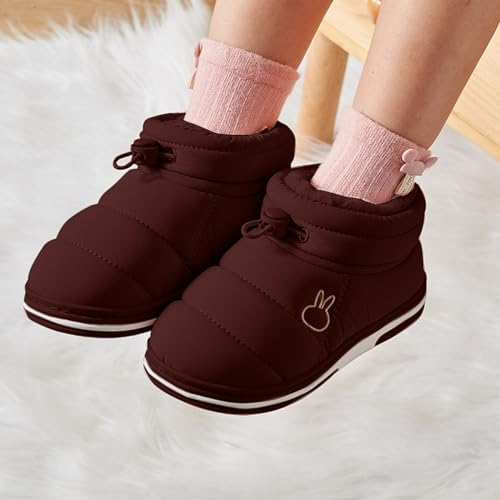 Toddler Kids Warm House Boots Water Proof Slippers for Boys Girls Fuzzy 𝗙𝐮𝗿 Lined Comfy Platform Rain Boots 6 53