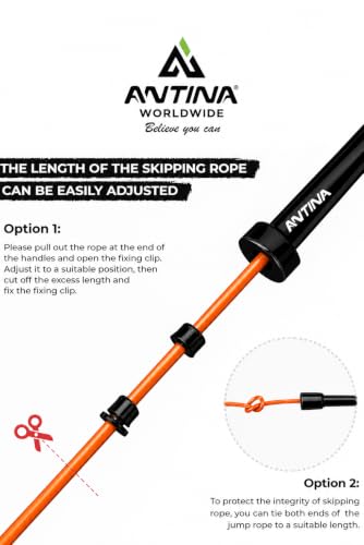 Image of Worldwide Adjustable Skipping Rope for Men & Women Speed Jump Rope for Exercise, Gym, Sports & Fitness (Orange)