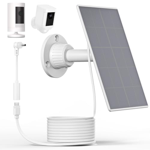 Solar Panel for Ring Camera, Camera Solar Panel Charger for Ring Stick Up Cam Battery, Spotlight Cam Battery 13ft Charger Cable