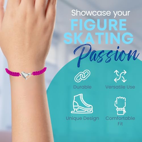 Image of Infinity Collection Figure Skating Charm Bracelet, Ice Skating Jewelry, Adjustable Skate Bracelet, Figure Skater Gift