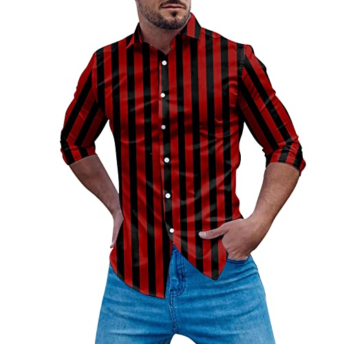 Camisetas Hawaianas Hombre Manga Larga, Camisas Manga Larga Hombre Hawaiana Superior Estampado Hawaianas Camisa Estampada Camisa Cover