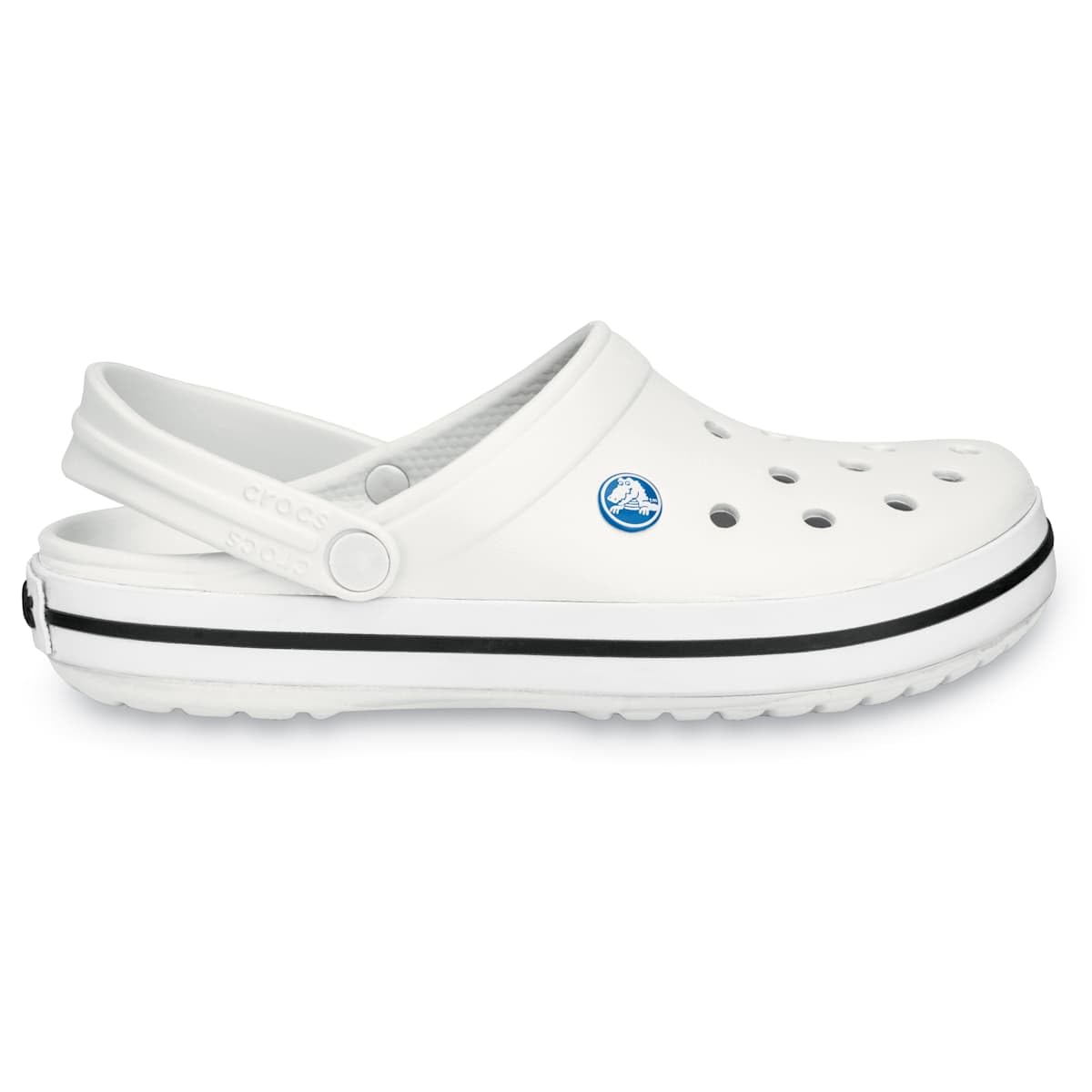 Women's Crocs 11016 Crocband Clog Sandals, White / 8 / 4E