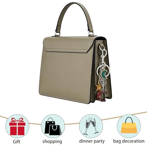 Image of Star Moon Alphabet Keychain, Cute Bag Charm, Purse Accessories for Women
