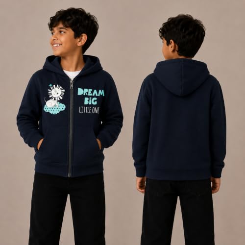 Image of The Mom Store Winter Jackets for Kids | Cute Sweatshirt and Cool Hoodies for Baby Boy and Baby Girls | with Zippers | Hoodie Cap