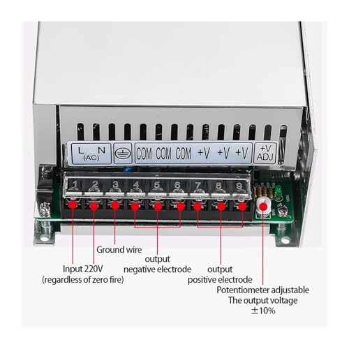 Convertisseur AC vers DC 15V 500W bloc alimentation ventilé - 3