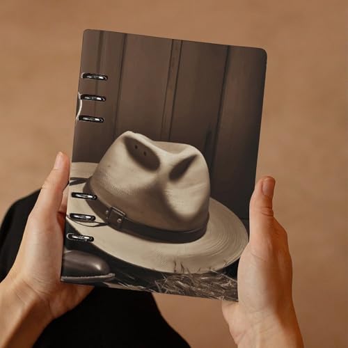 Cuaderno de hojas sueltas A5 recargable de piel sintética duradera 7