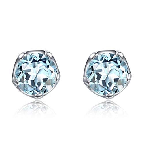 Boucles d'oreilles topaze pour femme en argent 925 style émeraude olive