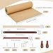 Imagen de PH PandaHall Portarrollos de papel de pared dispensador para rollo de papel de piel marrón de pared puerta Kraft con barras de madera para casa