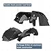Hooke Road JK Aluminum Front Rear Inner Fender Liners for 2007-2018 Jeep Wrangler JK 2/4 Doors, Splash Mud Guard Wheel Well Liner Covers - 4PCS Set