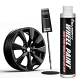 SMAPHY Matte Black Rim Touch Up Paint, Flat Black Wheel Paint Pen for Metal, Universal Color Black Rim Paint for Wheel Scratches, Curb Rashes, Quick Drying and Long Lasting Adhesion(Matte Black)