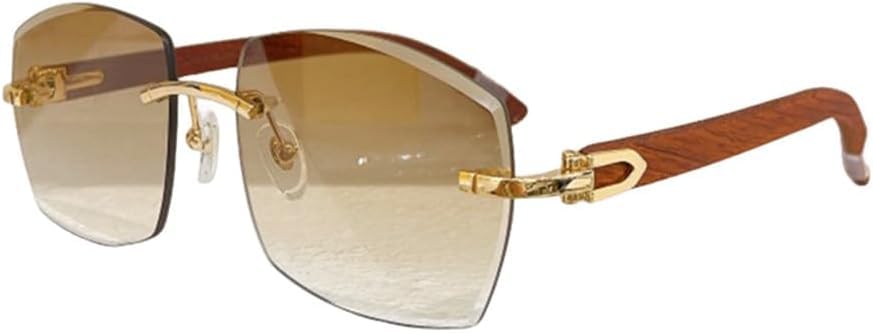 Lunettes de soleil verres dégradés et branches bois au look unique