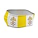 Women's Pattern Bandeau Top Yellow and White Stripe Design Strapless Crop Top