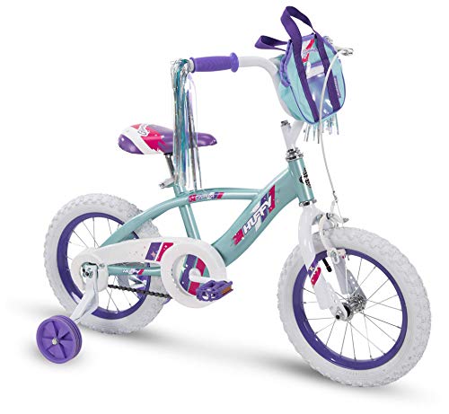 Huffy Bicycle Company 14" Glimmer Girls Bike, Sea Crystal, Quick Connect